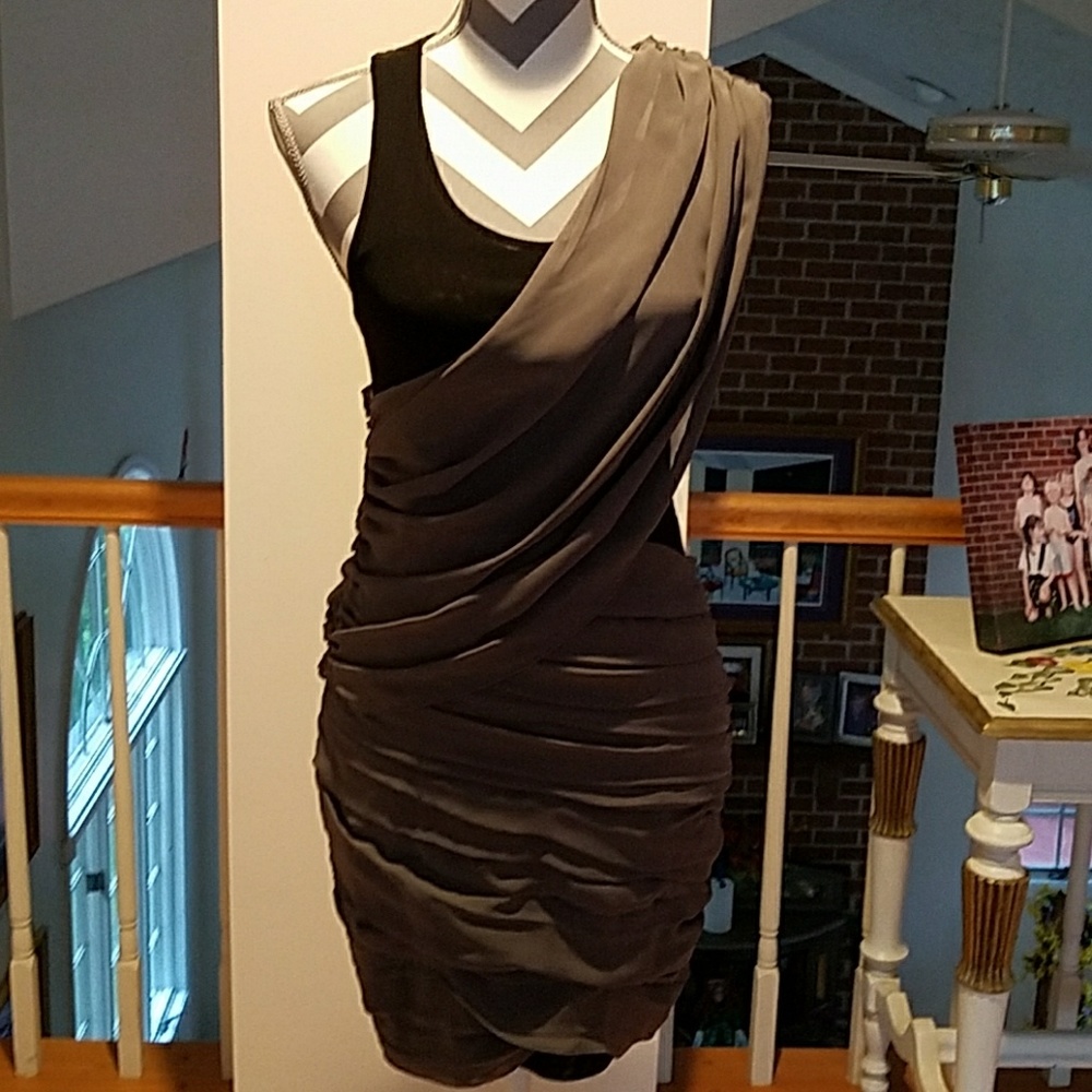 Beautiful black and grey draped dress